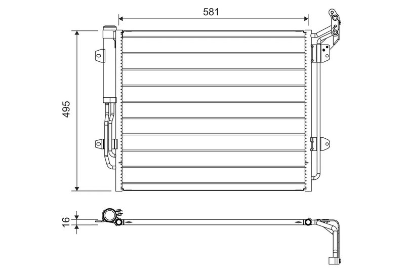 RADIATOR CLIMATIZARE VALEO 814157 - Compatibil cu SEAT, VW