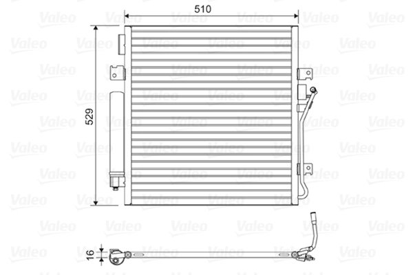 RADIATOR CLIMATIZARE VALEO 814163 - Compatibil cu DODGE, JEEP
