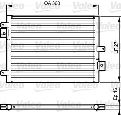 RADIATOR CLIMATIZARE VALEO 814167 - Compatibil cu PORSCHE