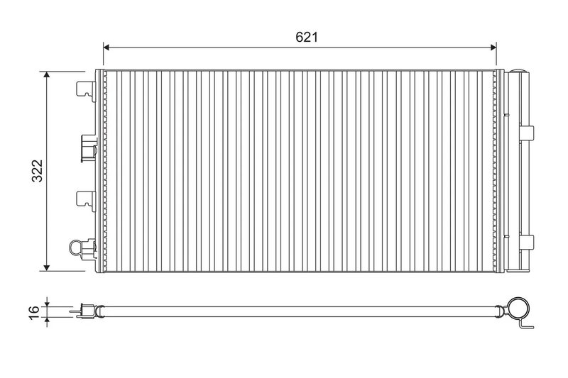 RADIATOR CLIMATIZARE VALEO 814178 - Compatibil cu DACIA, RENAULT