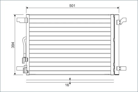 RADIATOR CLIMATIZARE VALEO 814301 - Compatibil cu AUDI, CUPRA, SEAT, SKODA, SKODA (SVW), VW, VW (FAW), VW (SVW)