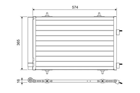 RADIATOR CLIMATIZARE VALEO 814365 - Compatibil cu CITROEN, PEUGEOT