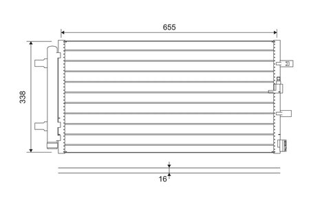 RADIATOR CLIMATIZARE VALEO 814370 - Compatibil cu AUDI, AUDI (FAW), PORSCHE
