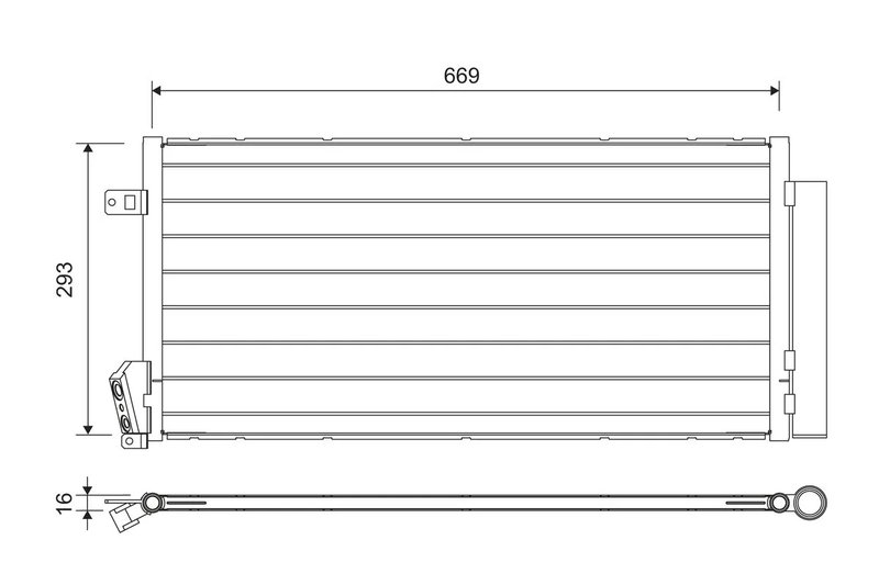 RADIATOR CLIMATIZARE VALEO 814377 - Compatibil cu FIAT, OPEL, VAUXHALL