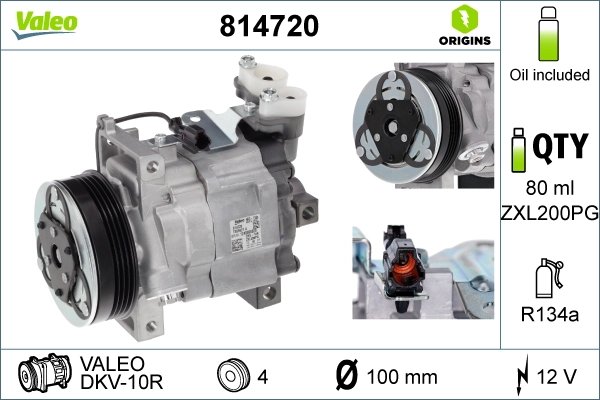 COMPRESOR CLIMATIZARE VALEO 814720 - Compatibil cu SUBARU