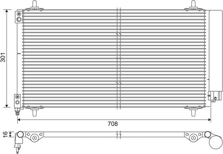 RADIATOR CLIMATIZARE VALEO 817740 - Compatibil cu CITROEN, PEUGEOT