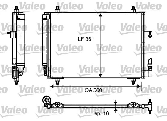 RADIATOR CLIMATIZARE VALEO 817824 - Compatibil cu CITROEN, PEUGEOT