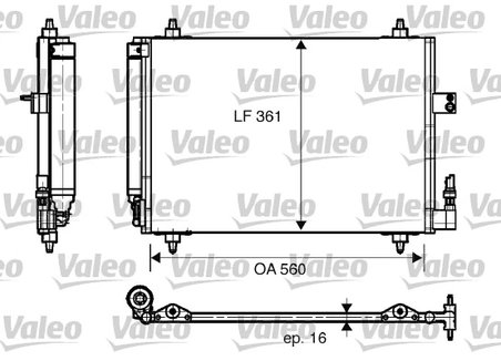 RADIATOR CLIMATIZARE VALEO 817824 - Compatibil cu CITROEN, PEUGEOT
