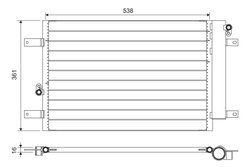 RADIATOR CLIMATIZARE VALEO 818004 - Compatibil cu FORD, SEAT, VW