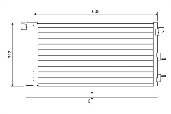 RADIATOR CLIMATIZARE VALEO 818005 - Compatibil cu FIAT
