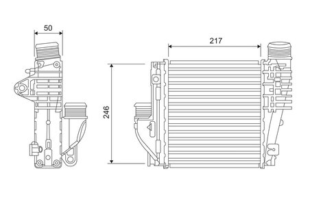 INTERCOOLER VALEO 818290 - Compatibil cu CITROEN, CITROEN (DF-PSA), DS, DS (CAPSA), FIAT, OPEL, PEUGEOT, PEUGEOT (DF-PSA), TOYOT