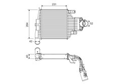 INTERCOOLER VALEO 818395 - Compatibil cu OPEL, VAUXHALL