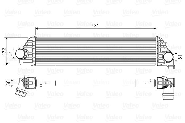 INTERCOOLER VALEO 818561 - Compatibil cu FORD, NISSAN, OPEL, RENAULT, VAUXHALL