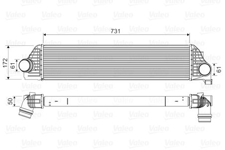 INTERCOOLER VALEO 818561 - Compatibil cu FORD, NISSAN, OPEL, RENAULT, VAUXHALL