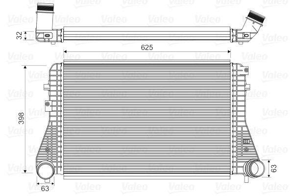 INTERCOOLER VALEO 818674 - Compatibil cu AUDI, SEAT, SKODA, VW