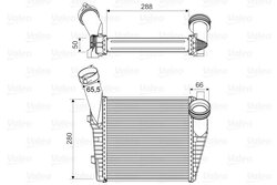 INTERCOOLER VALEO 818814 - Compatibil cu AUDI, PORSCHE, VW