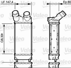 INTERCOOLER VALEO 818866 - Compatibil cu CITROEN, PEUGEOT