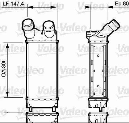 INTERCOOLER VALEO 818866 - Compatibil cu CITROEN, PEUGEOT