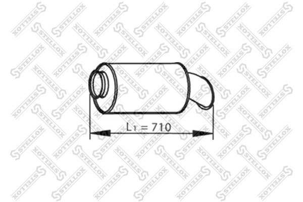 Amortizor zgomot mijloc/spate Stellox 82-03090-SX