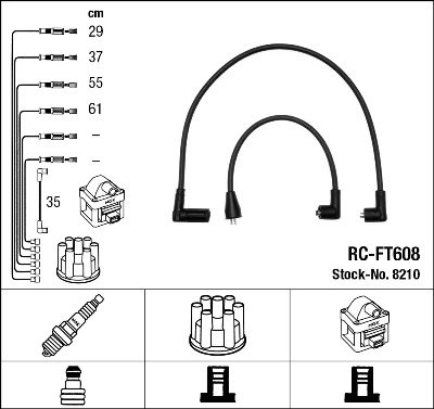 FISE BUJII NGK 8210 - Compatibil cu FIAT