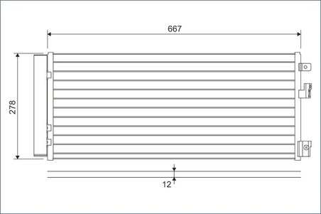 RADIATOR CLIMATIZARE VALEO 822574 - Compatibil cu OPEL, VAUXHALL