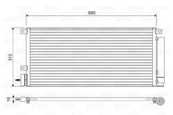 RADIATOR CLIMATIZARE VALEO 822576 - Compatibil cu CHEVROLET, OPEL, VAUXHALL