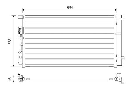 RADIATOR CLIMATIZARE VALEO 822614 - Compatibil cu HYUNDAI, KIA