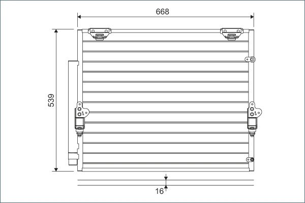 RADIATOR CLIMATIZARE VALEO 822621 - Compatibil cu LEXUS, TOYOTA