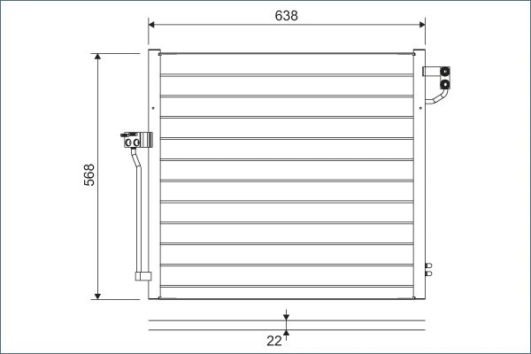RADIATOR CLIMATIZARE VALEO 822623 - Compatibil cu MERCEDES-BENZ