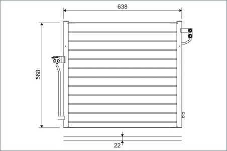 RADIATOR CLIMATIZARE VALEO 822623 - Compatibil cu MERCEDES-BENZ