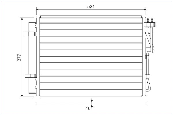 RADIATOR CLIMATIZARE VALEO 822624 - Compatibil cu HYUNDAI, KIA