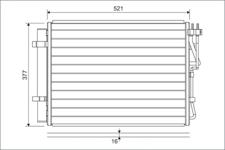 RADIATOR CLIMATIZARE VALEO 822624 - Compatibil cu HYUNDAI, KIA