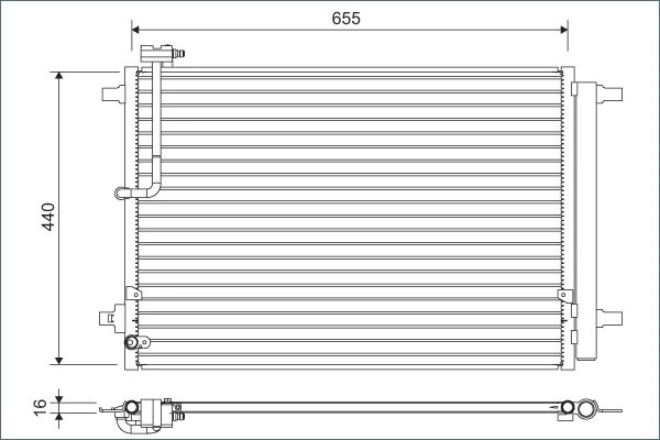 RADIATOR CLIMATIZARE VALEO 822633 - Compatibil cu AUDI, BENTLEY