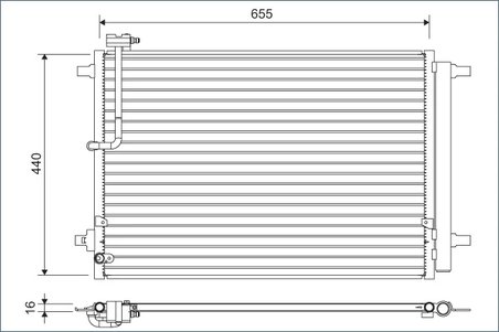 RADIATOR CLIMATIZARE VALEO 822633 - Compatibil cu AUDI, BENTLEY