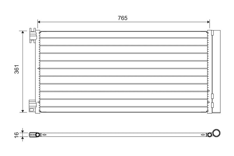 RADIATOR CLIMATIZARE VALEO 822637 - Compatibil cu FIAT, NISSAN, OPEL, RENAULT, VAUXHALL