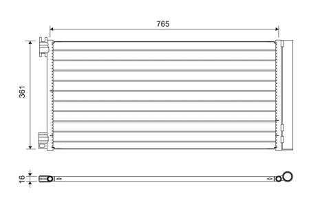 RADIATOR CLIMATIZARE VALEO 822637 - Compatibil cu FIAT, NISSAN, OPEL, RENAULT, VAUXHALL