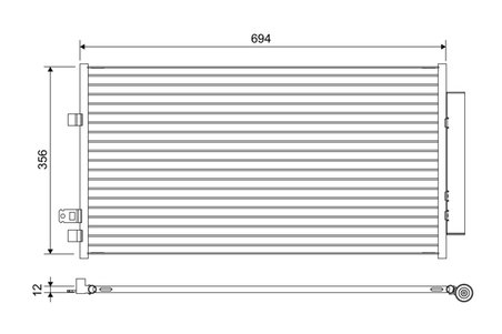 RADIATOR CLIMATIZARE VALEO 822638 - Compatibil cu ALFA ROMEO, FIAT, JEEP