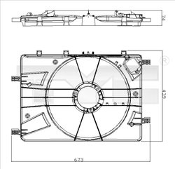 Suport, ventilator TYC 825-0016-1