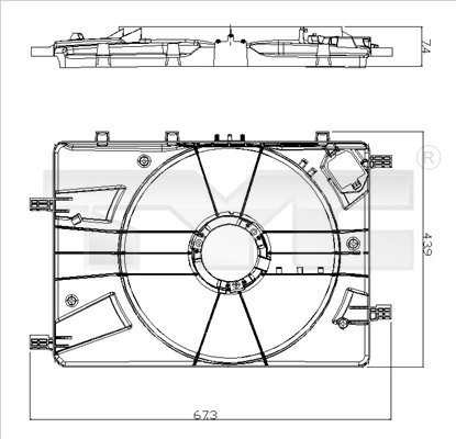 Suport, ventilator TYC 825-0016-1