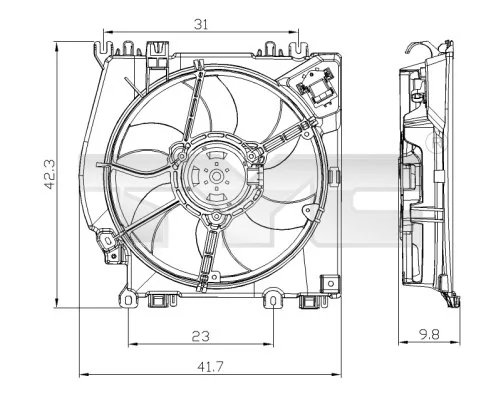Ventilator radiator racire TYC 828-0001