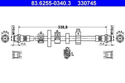 FURTUN FRANA ATE 83.6255-0340.3 - Compatibil cu VW