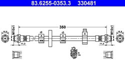 FURTUN FRANA ATE 83.6255-0353.3 - Compatibil cu VW