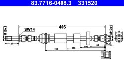 FURTUN FRANA ATE 83.7716-0408.3 - Compatibil cu VOLVO