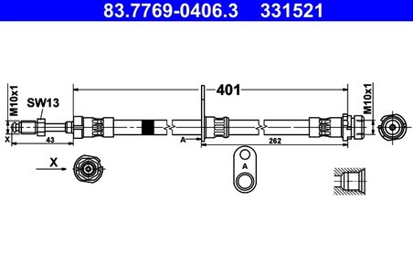 Furtun frana ATE 83.7769-0406.3