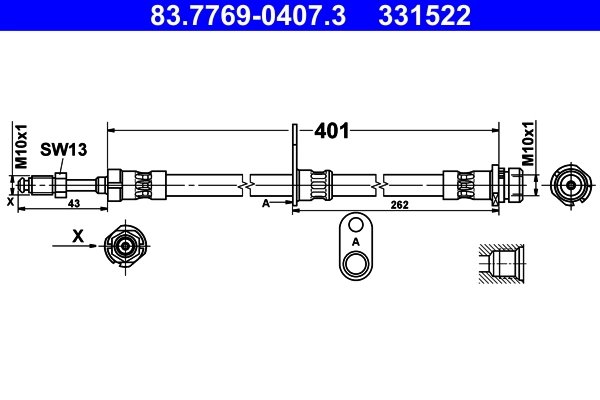 Furtun frana ATE 83.7769-0407.3