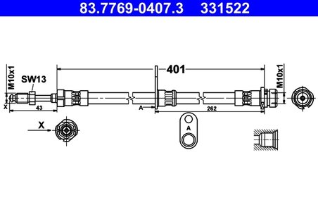 Furtun frana ATE 83.7769-0407.3