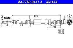 FURTUN FRANA ATE 83.7769-0417.3 - Compatibil cu FORD