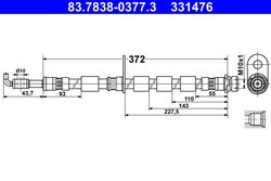 FURTUN FRANA ATE 83.7838-0377.3 - Compatibil cu FORD