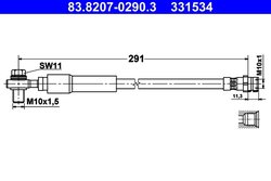 FURTUN FRANA ATE 83.8207-0290.3 - Compatibil cu AUDI, SKODA, VW