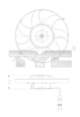 VENTILATOR RADIATOR RACIRE TYC 837-0025 - Compatibil cu VW
